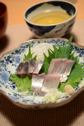 釣り鯵の刺身