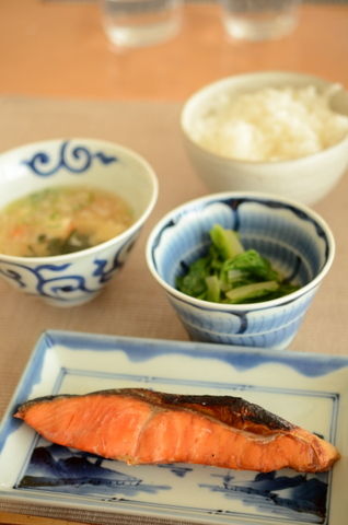 紅鮭の朝食