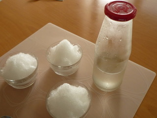 梅シロップのかき氷